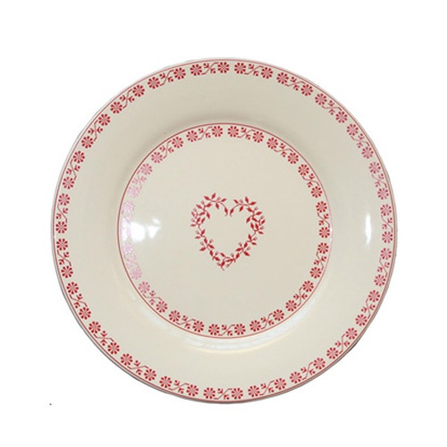 Assiette dessert - Tendre rouge